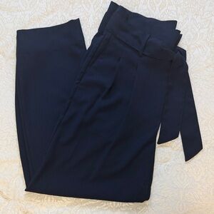 Madewell Navy Blue Women's Dress Pants with fabric belt - Size 4